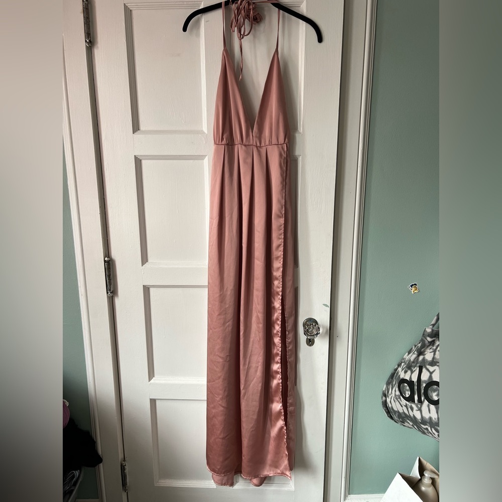 Blush Silk Dress